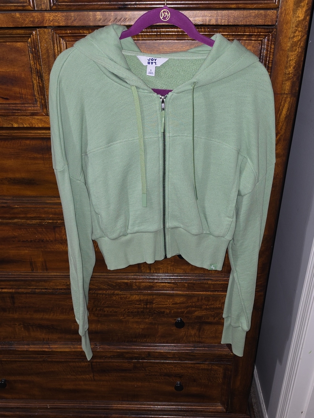 JOYLAB Womens Full Zip Hoodie, Green, Sz Small!! Nwots!